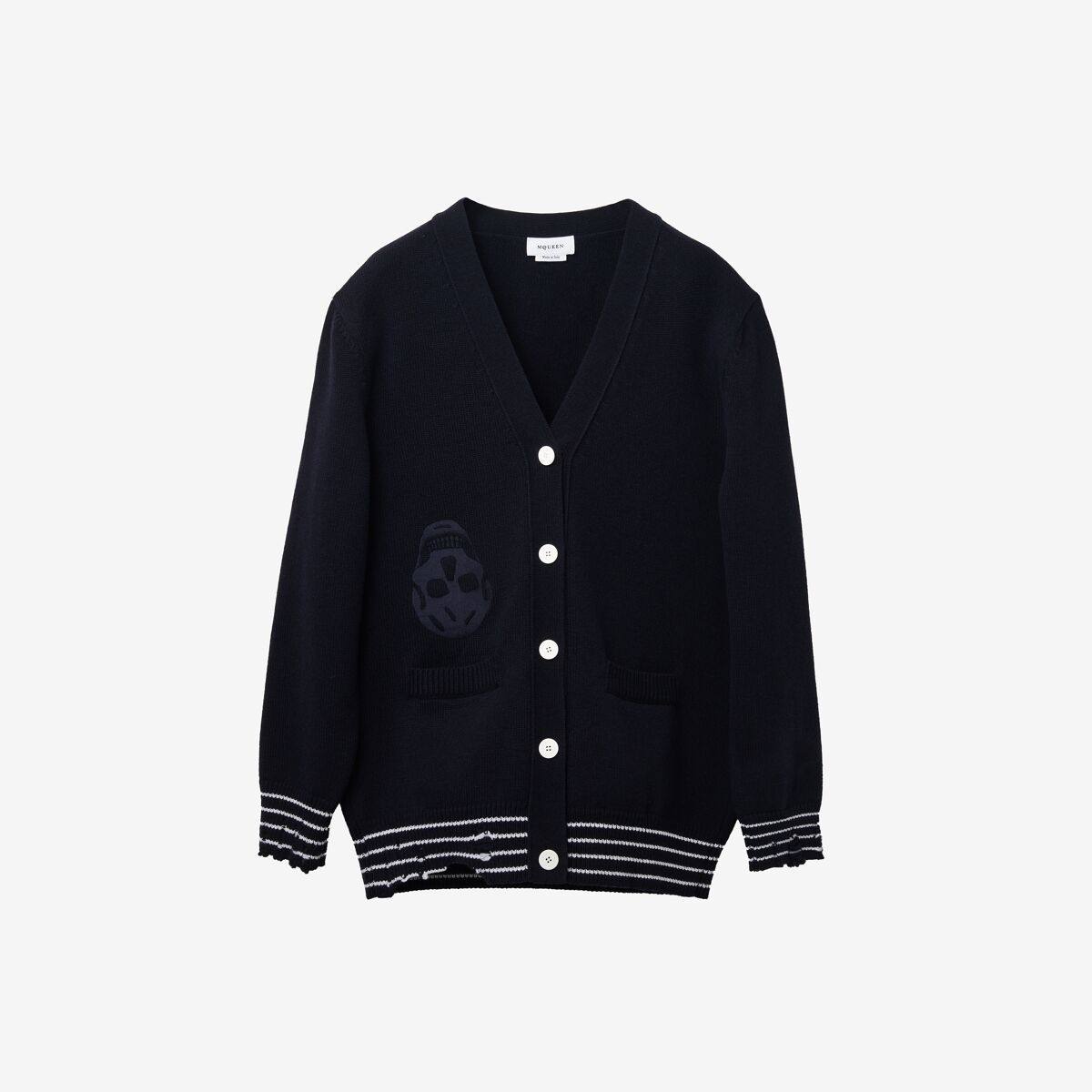 Alexander McQueen Women's Blue Knitted Cardigan - 8 (Wool)